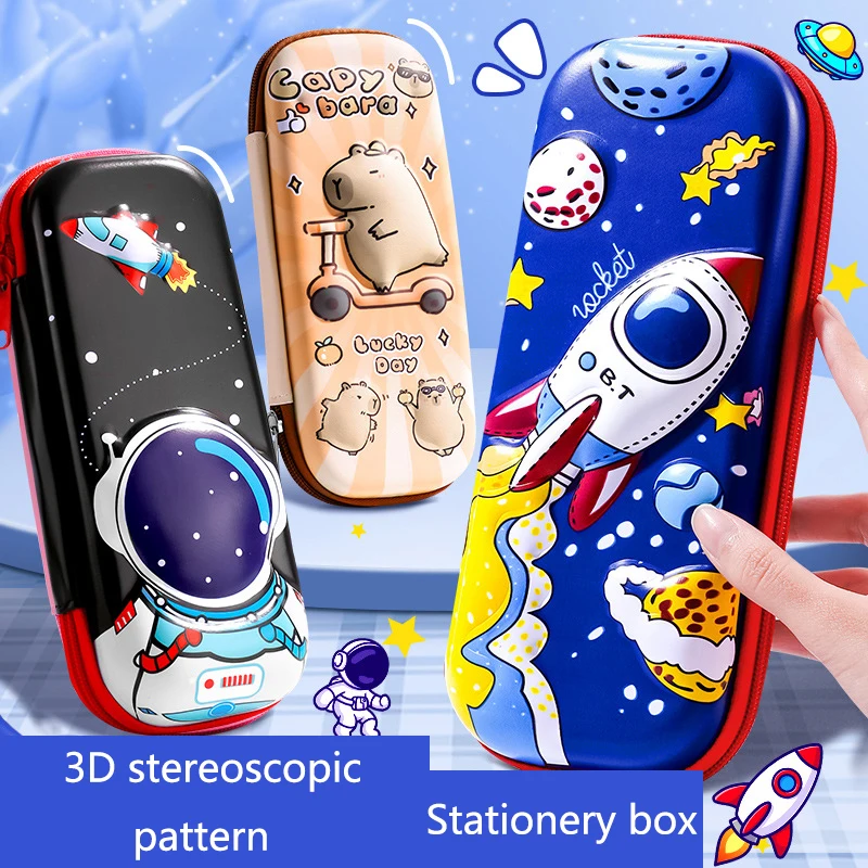 3D Stereoskopische Schreibwaren Box Stift Fall Cartoon Hohe Aussehen Ebene Multifunktionale Stift Fall Große-kapazität Bleistift Fall