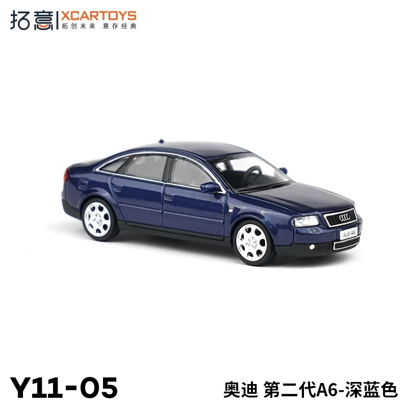 Xcartoys 1/64 Scale Diecast Model Car Second Generation A6 Motor Vehicles Dark Blue Sports Super Car Children's Toy Collection