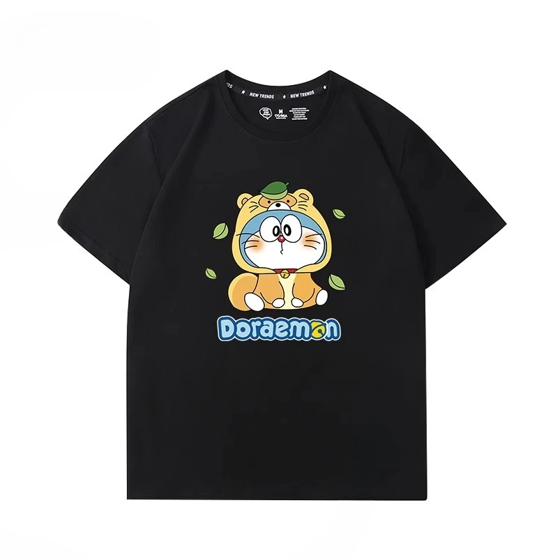 

Doraemon collaboration 100% pure cotton T-shirt, original Japanese-style parent-child wear, cute Robot Cat short-sleeved