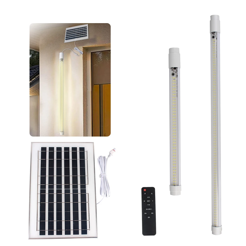 Emergency Flashlight LED Solar Tube Light Waterproof For Balcony Corridor Outdoor Camping Lantern Remote Control Multifunctional