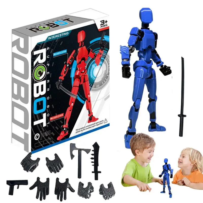 3D Action Figures 3D Articulated Figure Robot Multi-Jointed Movable Robot 13 Articulated Dummy Figures Unique Collectibles For