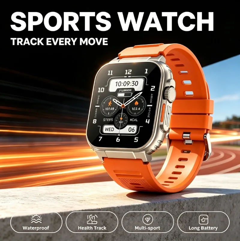 Multifunctional Sports Smart Watch Bluetooth Calling Anti-blue Light HD Eye Protection Display Outdoor Fitness Wristwatch Unisex