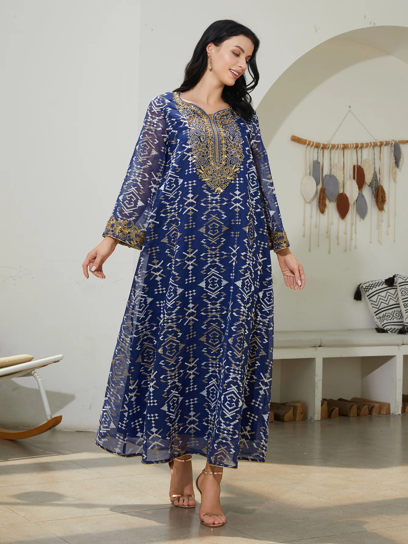 

Ид женское платье Абая мусульманский Рамадан Джалабия сетчатые вечерние платья с вышивкой Дубай длинный халат марокко кафтан Vestidos Largos 2026