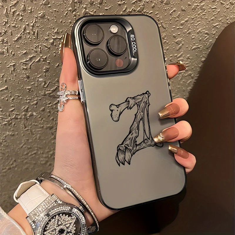 حافظة هاتف بنمط عظمة إلكتروني إبداعي لهاتف آيفون 17 16 15 14 13 12 11 Pro/ Max/Plus غطاء خلفي مقاوم للصدمات مضاد للبصمة #5