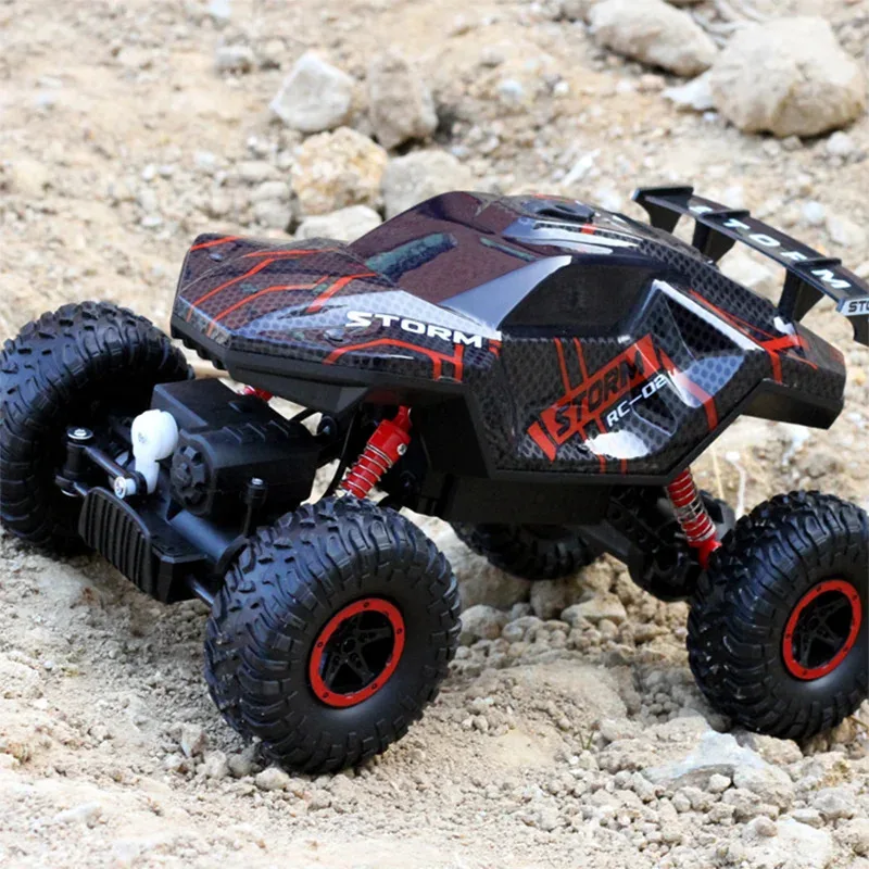 

TEMIKIDS RC Car 4WD Off Road Vehicle Spray Climbing Car Stunt Car Children Toy 2.4G Radio Control Mountain Racing Lights
