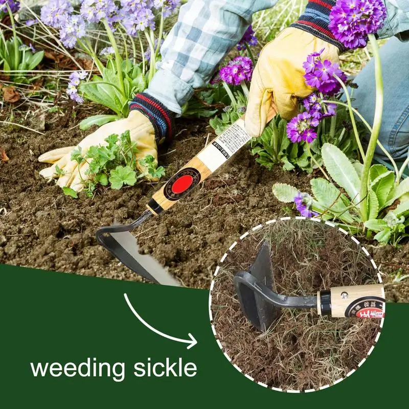 Sickle Garden Tool Grass Cutter Weeding Sickle Chopping Scythe Tools Machete Chopping Agricultural Cutting Tool Steel Cutter