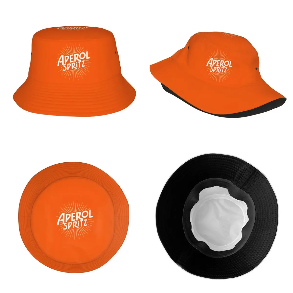 Vacation Getaway Headwear Cocktail Alcohol Drink Bar Merchandise Bucket Hats Sun Hat Aperols Spritz Ispoti Lightweight Fishing