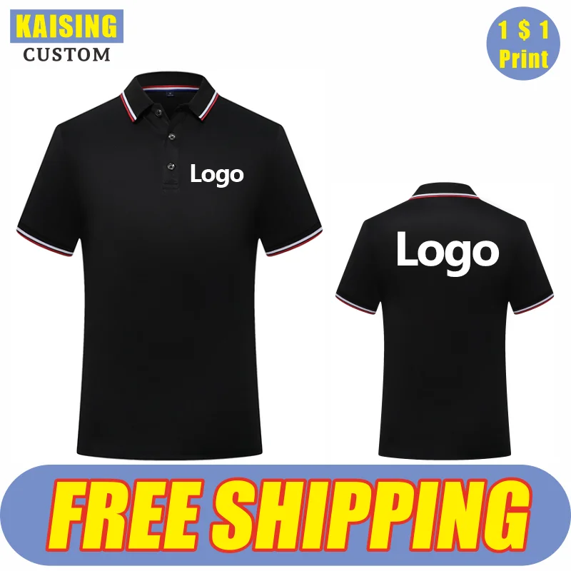 KAISING Nach Polo Hemd Logo Bestickt Männer Und Frauen Kurzarm Revers Tops Gedruckt Persönliche Design 9 Farben Sommer