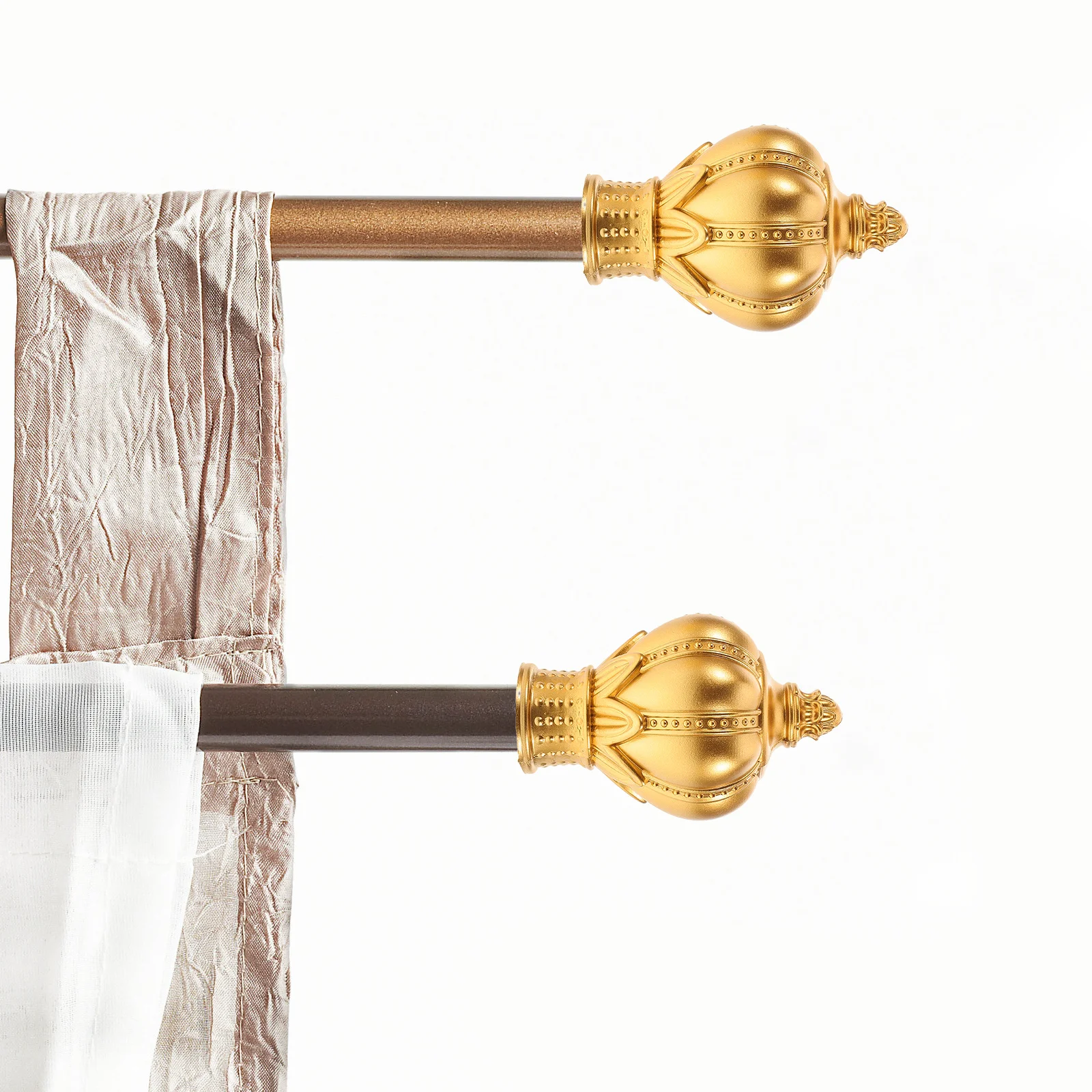 

6Pcs Decorative Roman Curtain Rod Finials End Caps Elegant Window Curtain Accessories Modern Rod Ends Replacement Finials