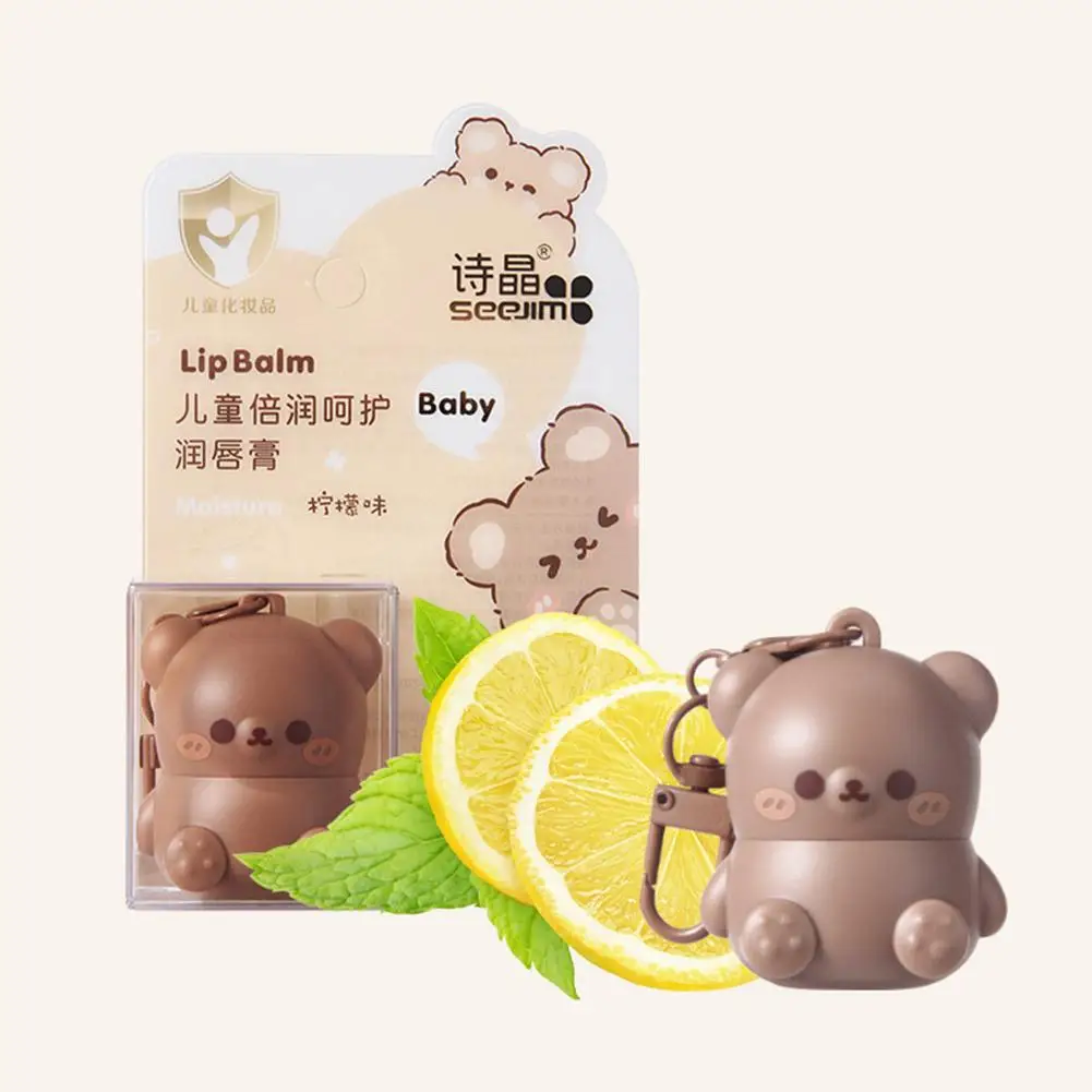 Cute Little Bear Lip Balm For Children Moisturizing Moisturizing Anti-Dry Crack Fade Lip Lines Lipstick Baby Available Lip Care