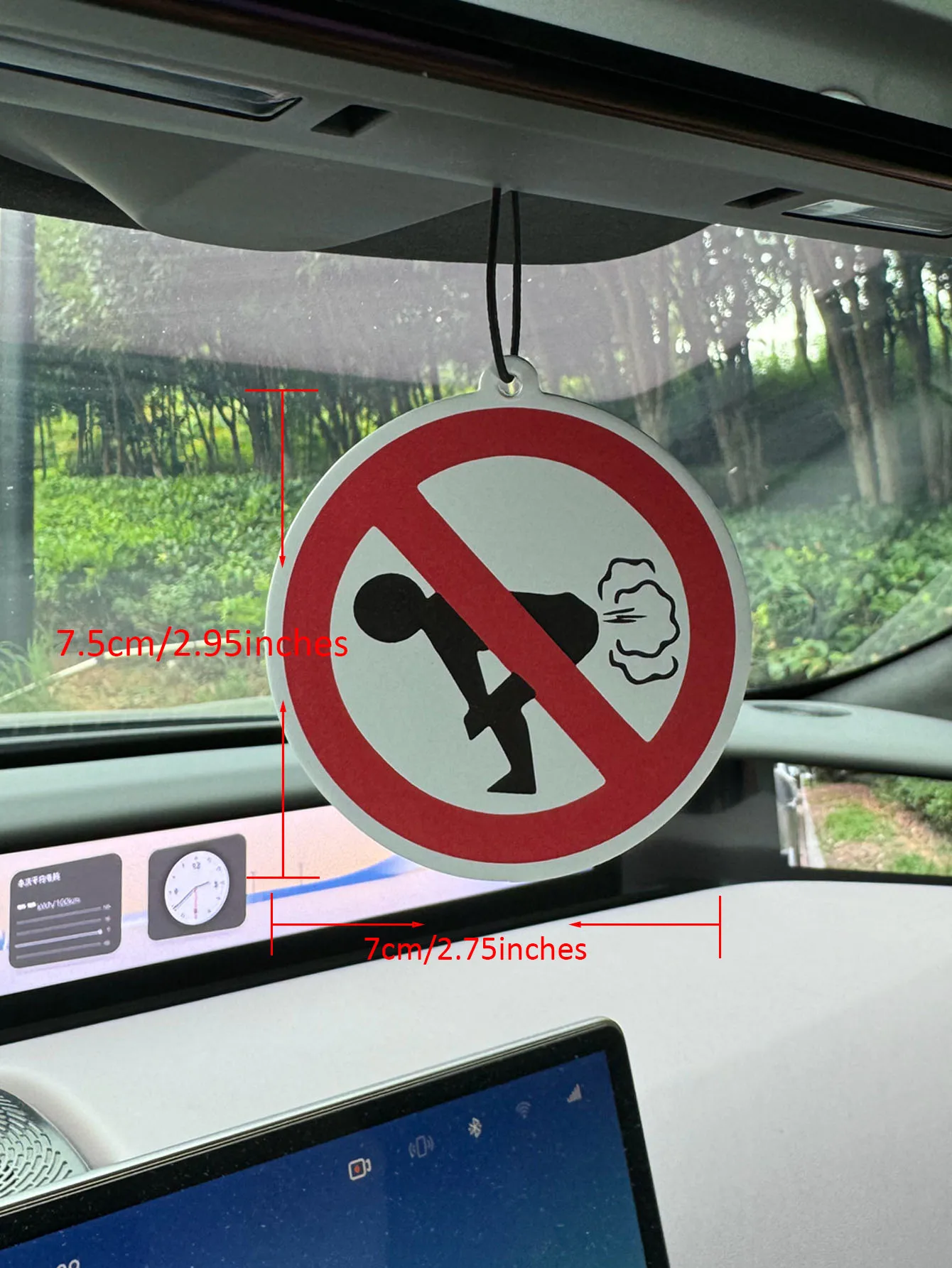 おならのサインはありませんこれらの奇妙な私たちの法律の車の芳香剤ペンダント、自然なアロマテラピー、5つ星ホテルのロビーグローバル香水の香り、カウンター香水レベル、高級品は90日間持続します