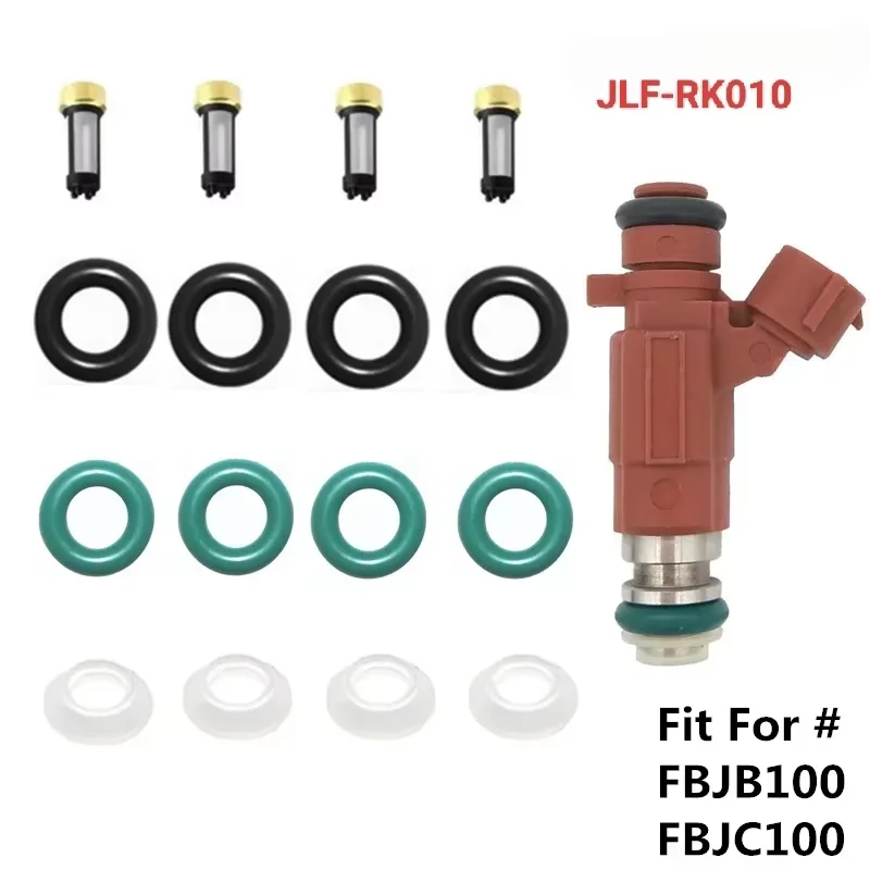 4Sets Fuel Injector Repair Kit Service Kits Fit for Nissan Sentra Fuel Injector # Fbjb100 Fbjc100 16600-5L700 166005L30 Jlf-Rk010