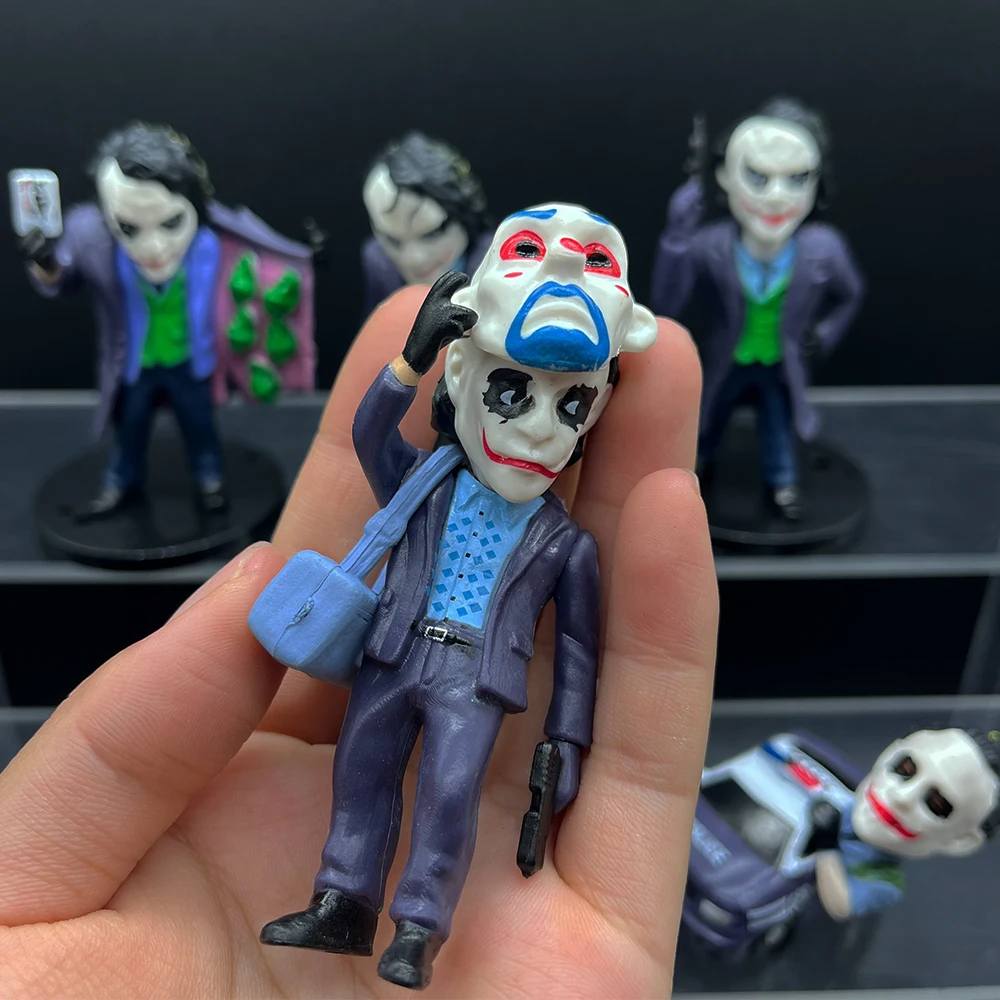 6 Pcs/Set Anime Figures The Joker Model Cartoon Car Decoration Doll Desktop Ornaments Action Figures Christmas Gifts