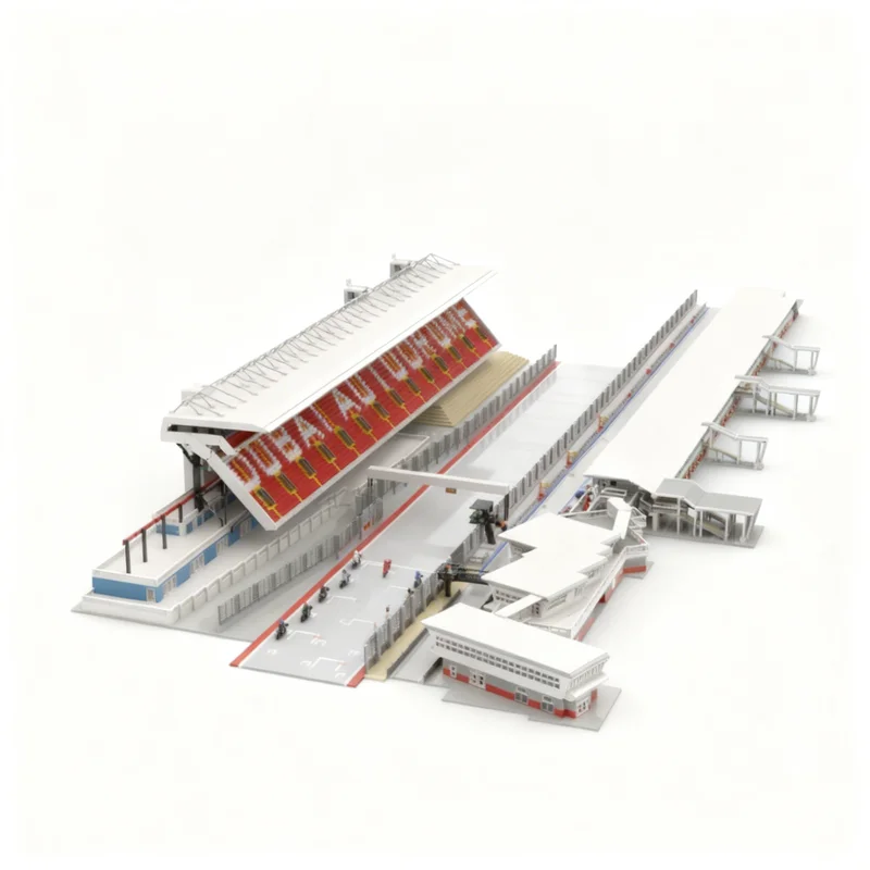 50890pcs MOC Dubai Autodrome Start Line Complex Model Building Blocks Architecture Assemble DIY Birthday Christmas Gift Toys