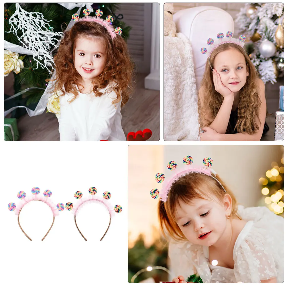 

2 Pcs Children Headb s Cartoon Lollipop Princess Style Birthday Party Accessories Hair Hoop Kids