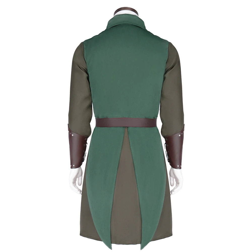 Renaissance Retro Costume Medieval Viking Adult Cosplay Inner Clothing Coat Wrist Guard Belt Outfits Halloween Carnival Suit view 3