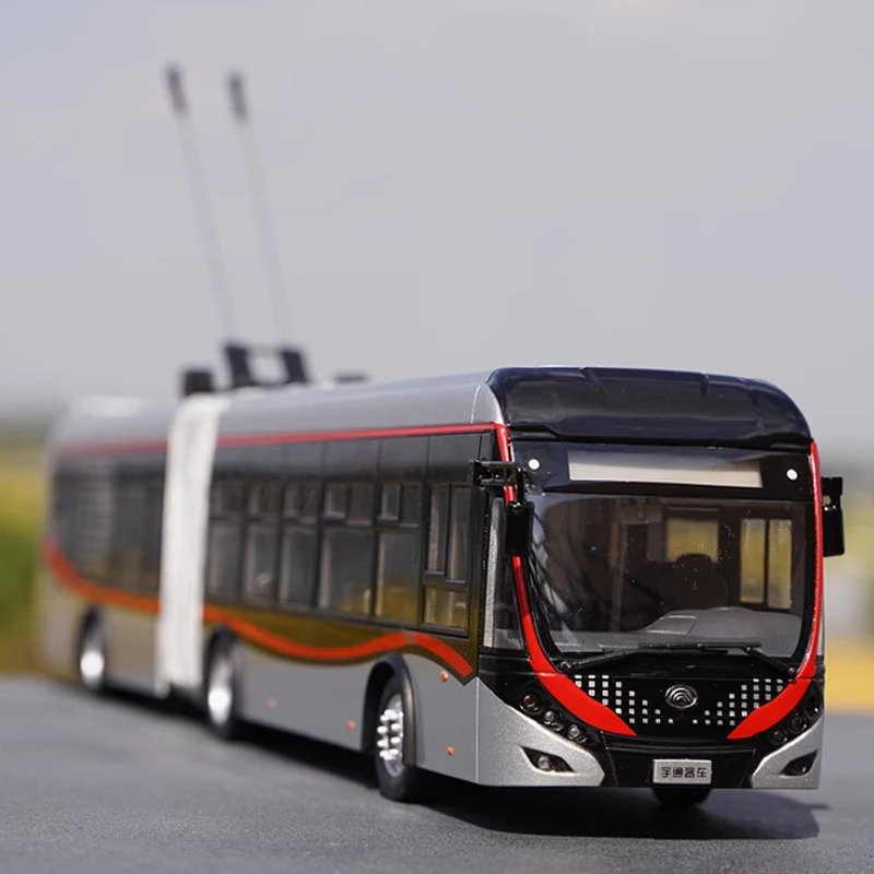 1/42 Diecast Bus Model Dual-Source Trolleybus BRT Bus Diecast Die-cast Vehicle Adult Boy Toy Souvenirs Gifts Display