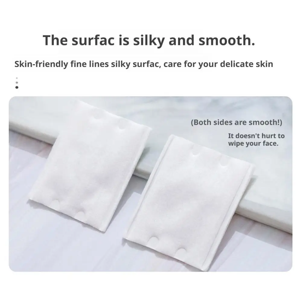 Tampons démaquillants jetables, 100 pièces, doux et respirants, rectangulaires, soins de la peau, tampons en coton pour le nettoyage quotidien du visage