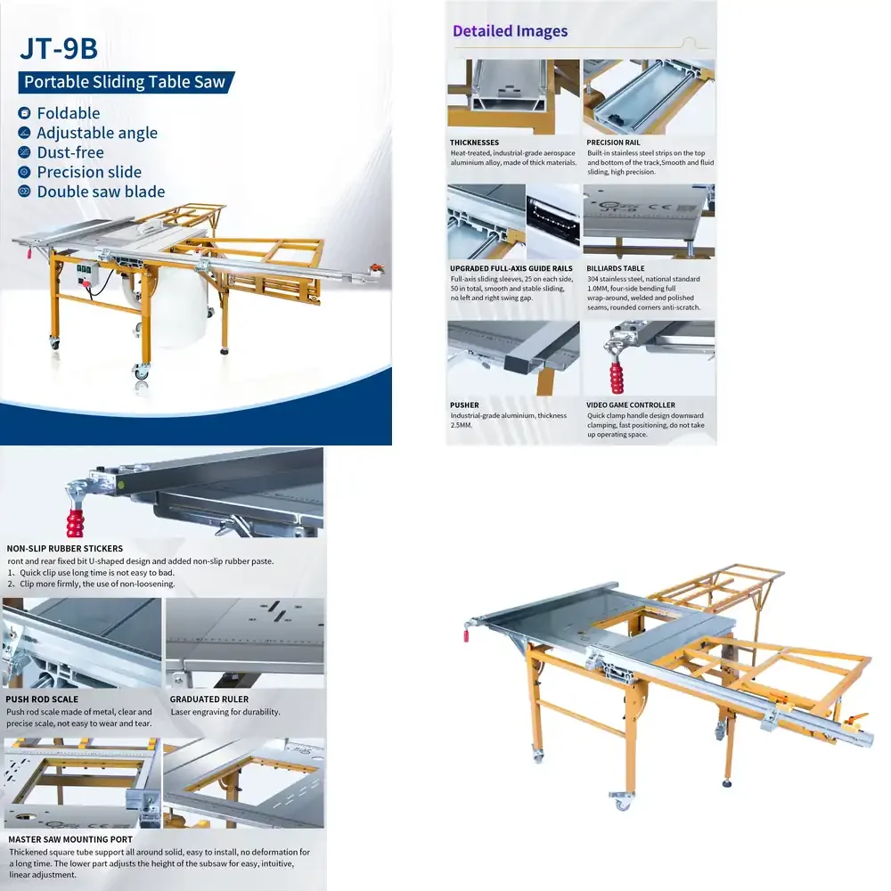 

This versatile 9 inch wood sliding table saw mitre saw machine is designed for precision woodworking tasks and ideal for
