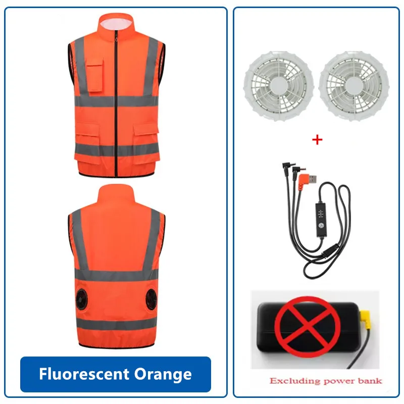 

New Loose Versatile Air Conditioning With Fan Summer Cooling Heatstroke Prevention Outdoor Work Clothes Construction Sites Vest