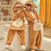Kigurumi Cat Dinosaur Shark Women Men Pajamas Onesie Couples Jumpsuit Winter Thicken Hooded Pyjamas Halloween Christmas Homewear - Image 2