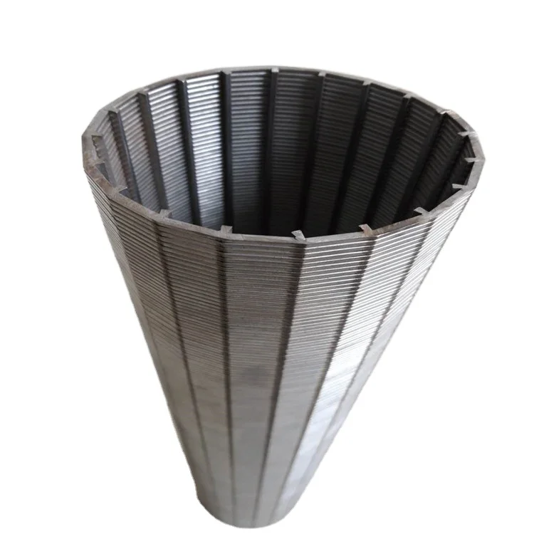 Process custom high quality stainless steel wedge mesh filter element for coal mine