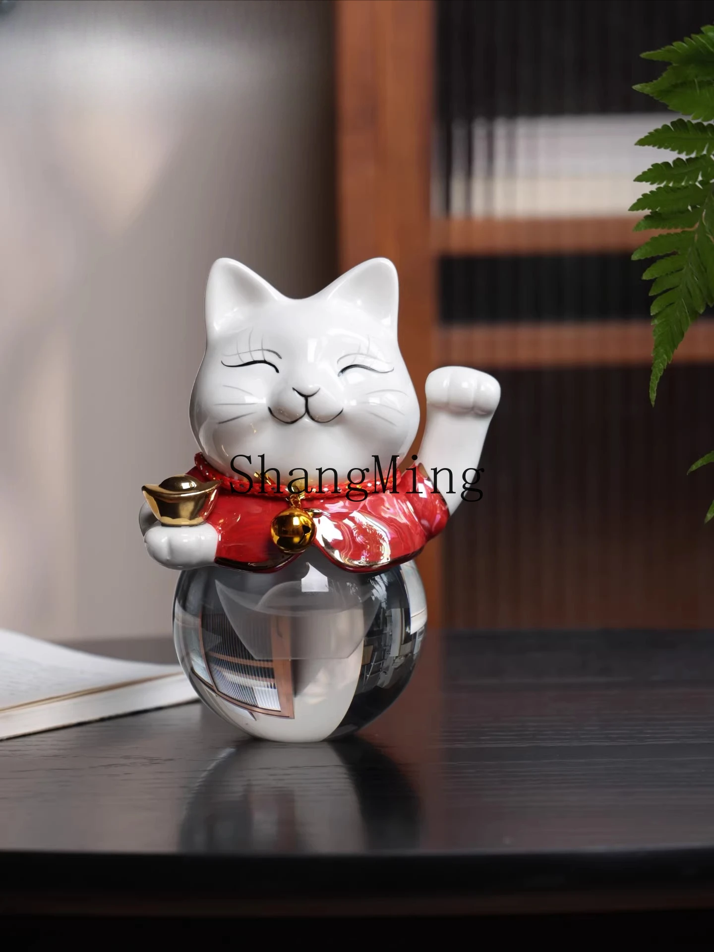 CL Lucky Cat Home Entry Wangzhai Ornament Living Room Entrance Desk Niche Art Decoration