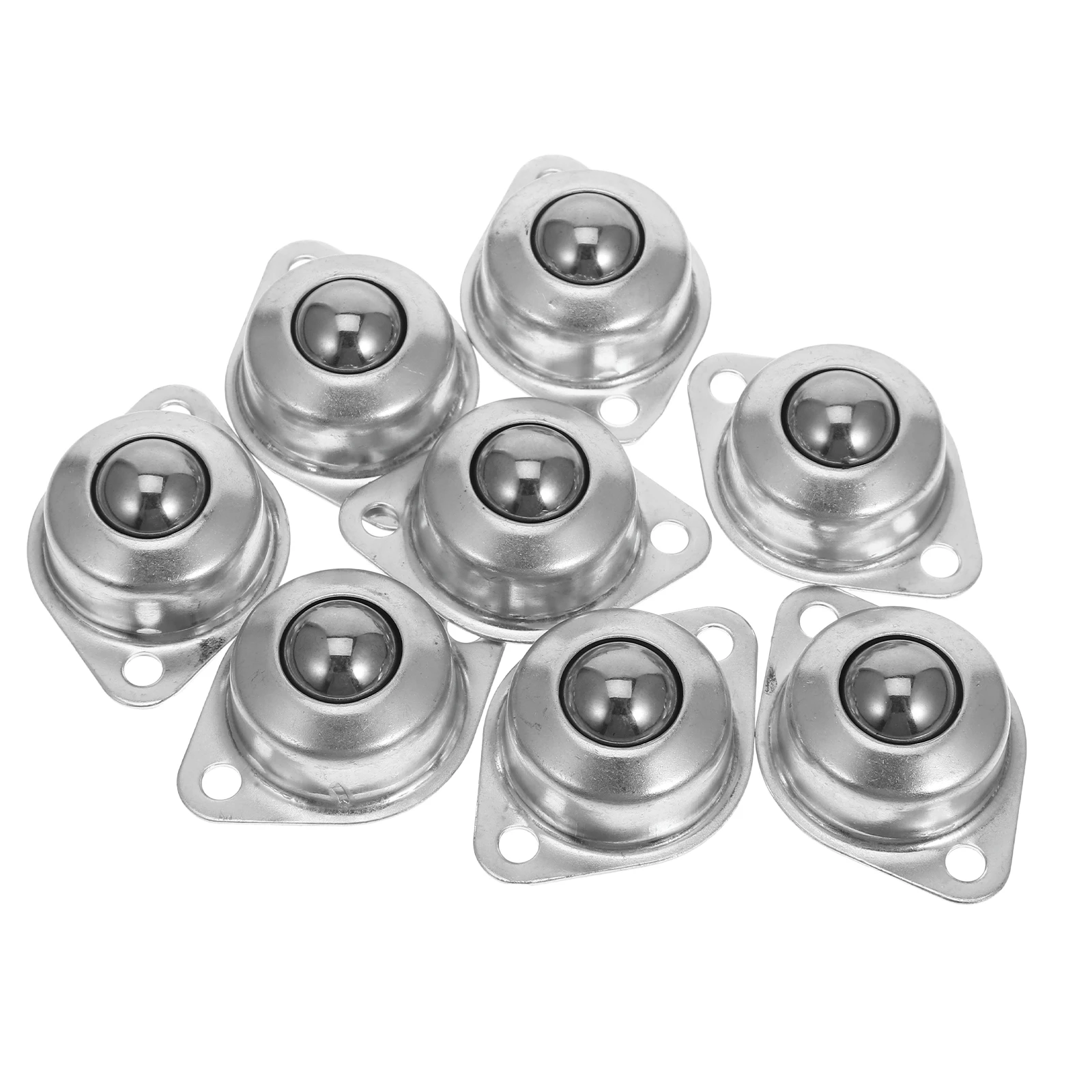 

8pcs Universal Ball Casters Carbon Steel Round Heavy Duty Metal Casters For Furniture Shelves Toolboxes Smooth Rolling