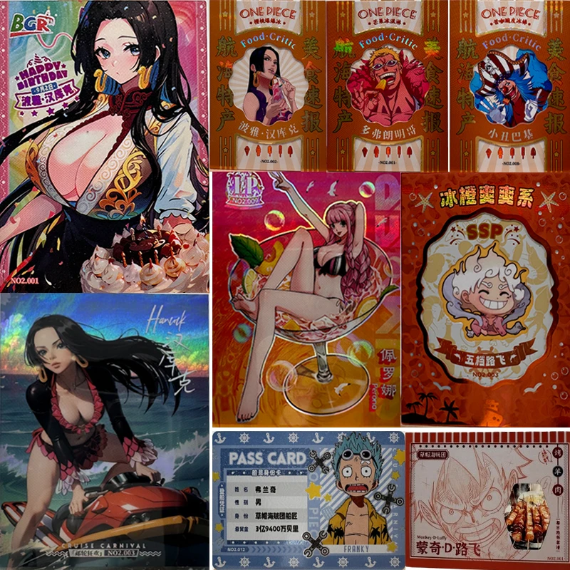 

Anime One Piece Boa Hancock Roronoa Zoro Monkey D Luffy Perona Nami Nico Robin Game Collectible Card Toy Christmas Birthday Gift