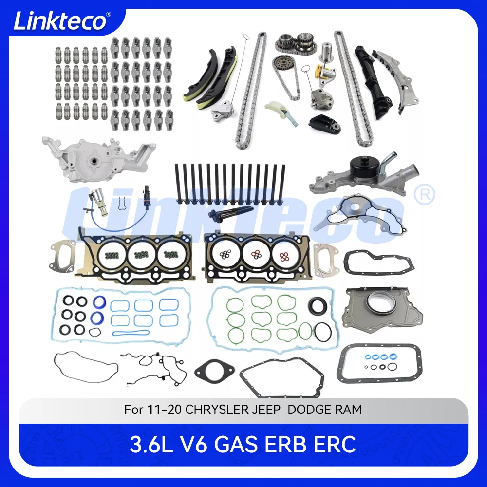 

Engine Full Gaekst Set Rocker Arm & Lifter Timing Chain Kit & Oil Water Pump For 11-20 Chrysler Dodge Jeep Ram 3.6L V6 Pentastar