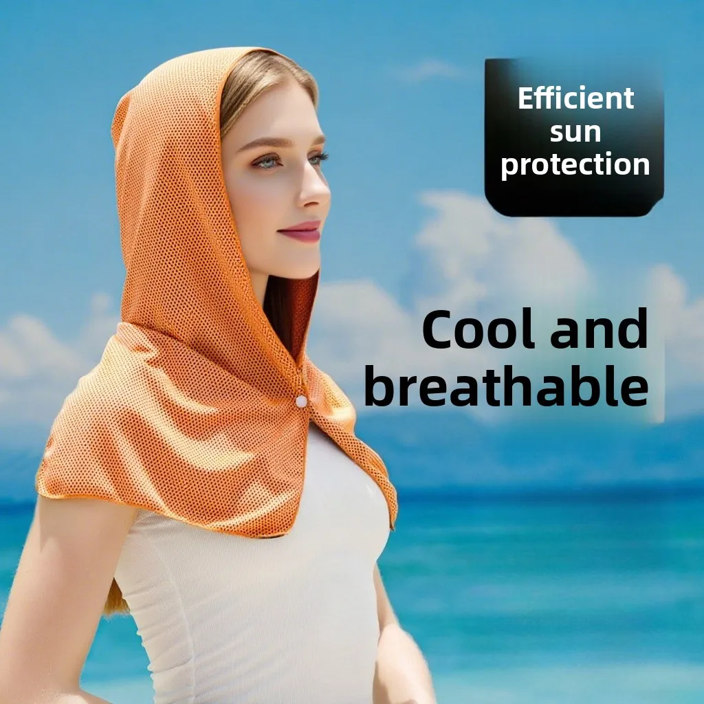

Cold cooling beach small shawl summer cycling mountaineering Pyhsical sunscreen dustproof breathable scarf headscarf