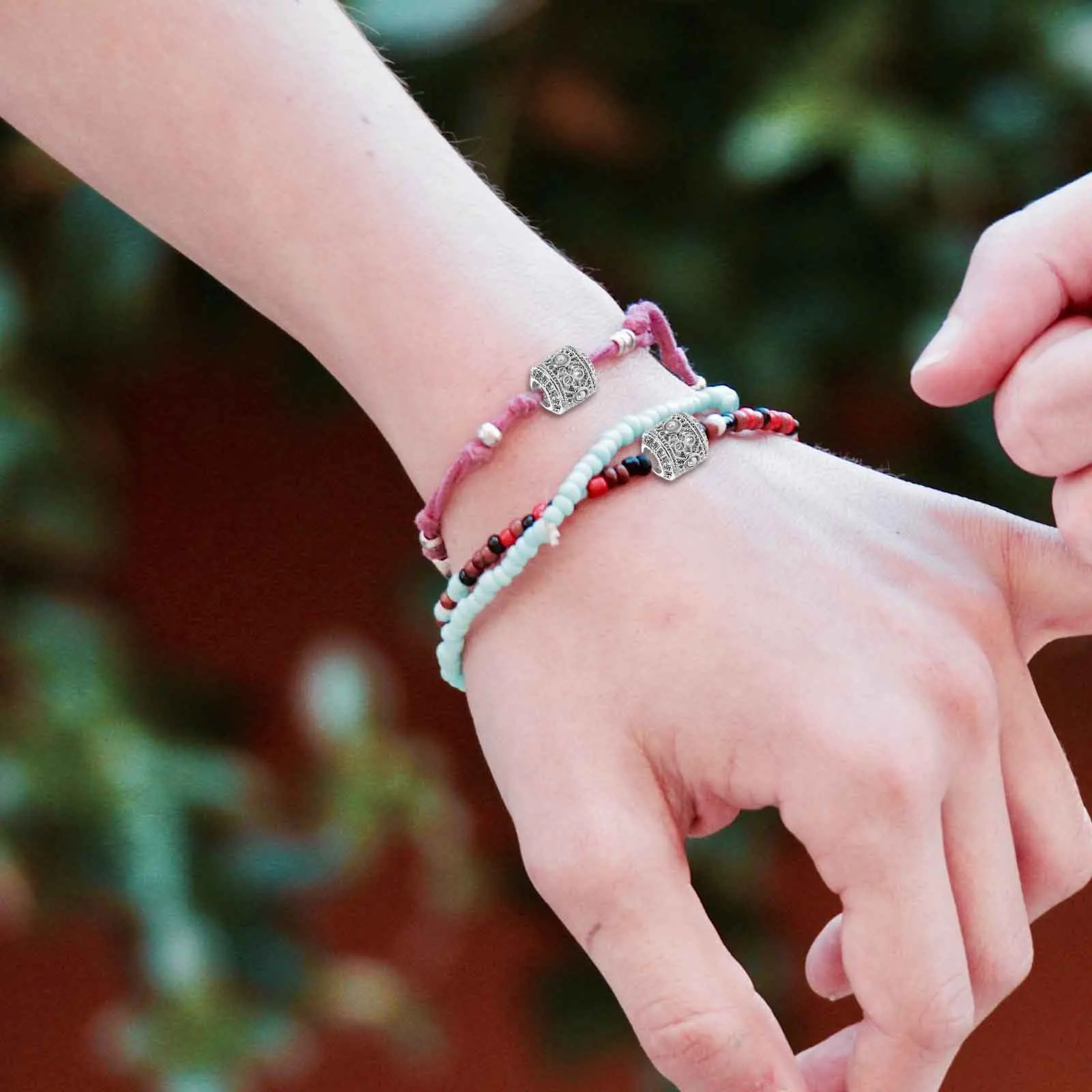 

20 шт., винтажные стильные полые бусины из цинкового сплава, этнические полые бусины-разделители для самостоятельного изготовления ювелирных изделий, браслет, ожерелье, принадлежности