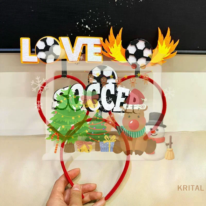 

Cartoon Football Cheering Hairband Headband Headwear Hair Accessories Fan Support Prop Party Decoration