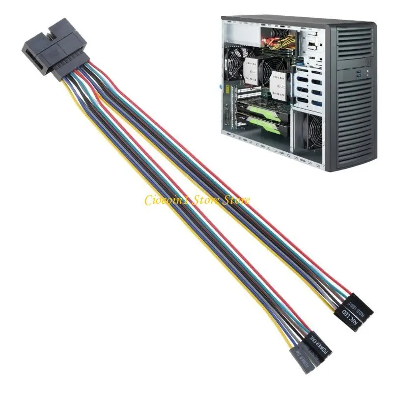 A3PC Super Micro Computer Front Panel Power Adaper Server Switches Adapter Extension Cable Easy to Install and Use