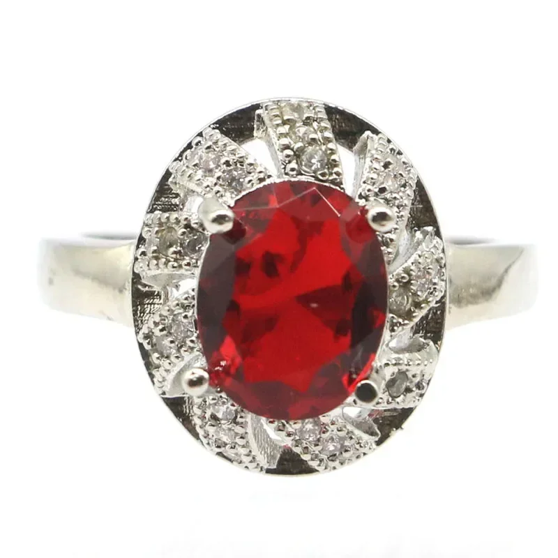 925 الصلبة فضة خواتم مخصصة يتوهم جمشت الزبرجد الزبرجد الأحمر روبي الدم الياقوت تشيكوسلوفاكيا مجوهرات للمرأة العديد من S #3