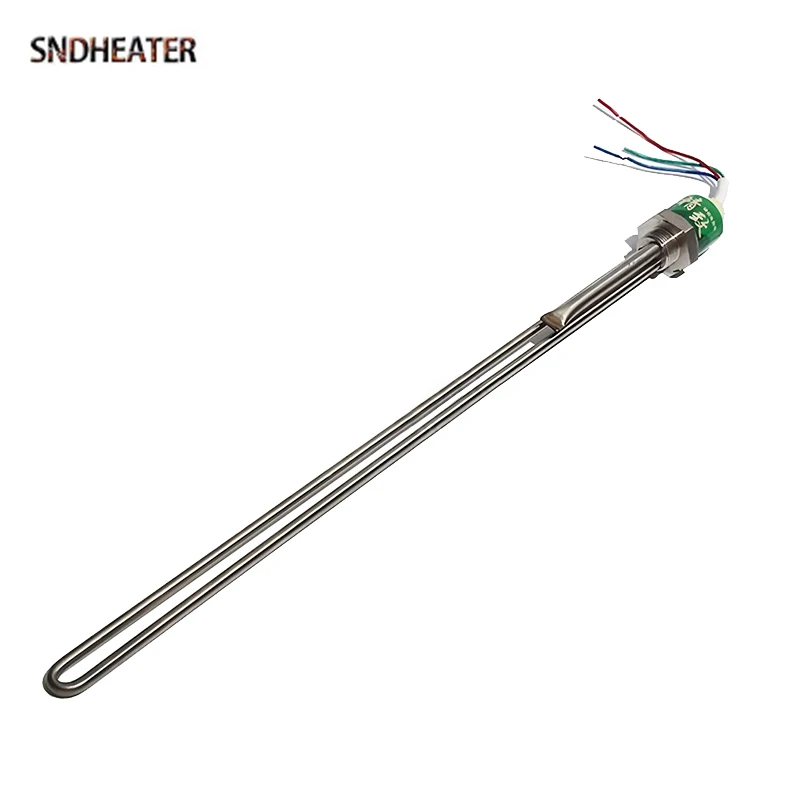 SNDHEATER 220V Electric Solar Water Heater Tube Side Insert G3/4 25MM Thread Immersion Heating Element 1.5KW with Probe Tube