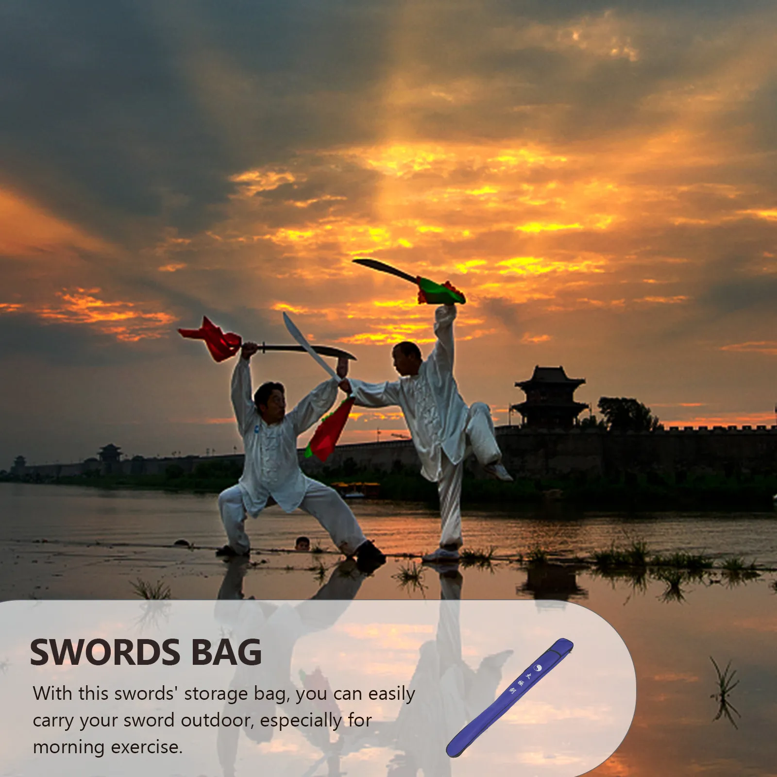 

Прочная холщовая сумка для китайских мечей кунг-фу с регулируемым плечевым ремнем, портативный чехол для хранения мечей