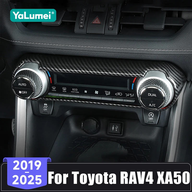 For Toyota RAV4 XA50 Hybrid 2019 2020 2021 2022 2023 2024 2025 Car Air Conditioning Knobs Control Panel Button Cover Sticker