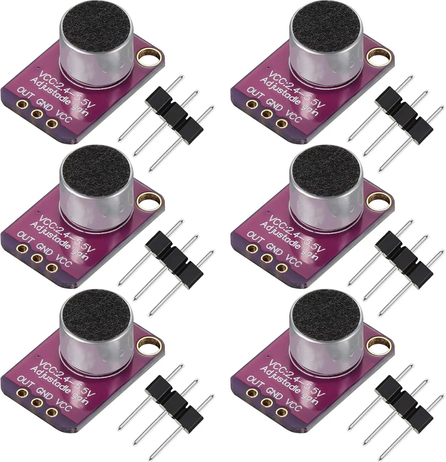 MAX9814 Microphone AGC Amplifier Board Module Auto Gain Control Attack for Arduino MAX4466 PCB Diy Kit