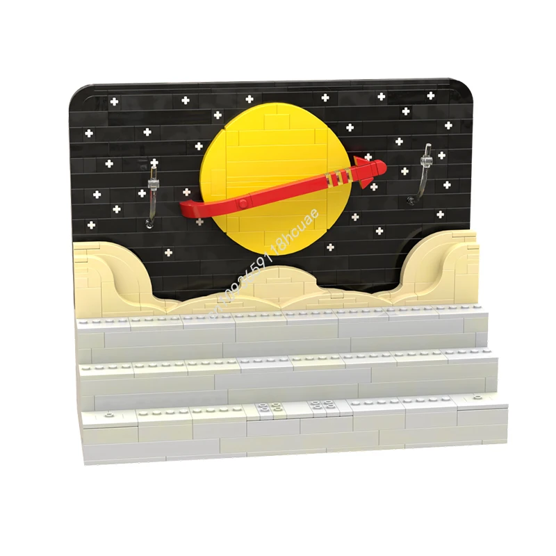 

474 шт. MOC классический космический минифигурный стенд, модель строительных блоков, сборка кирпича, креативные образовательные игрушки, рождественские подарки