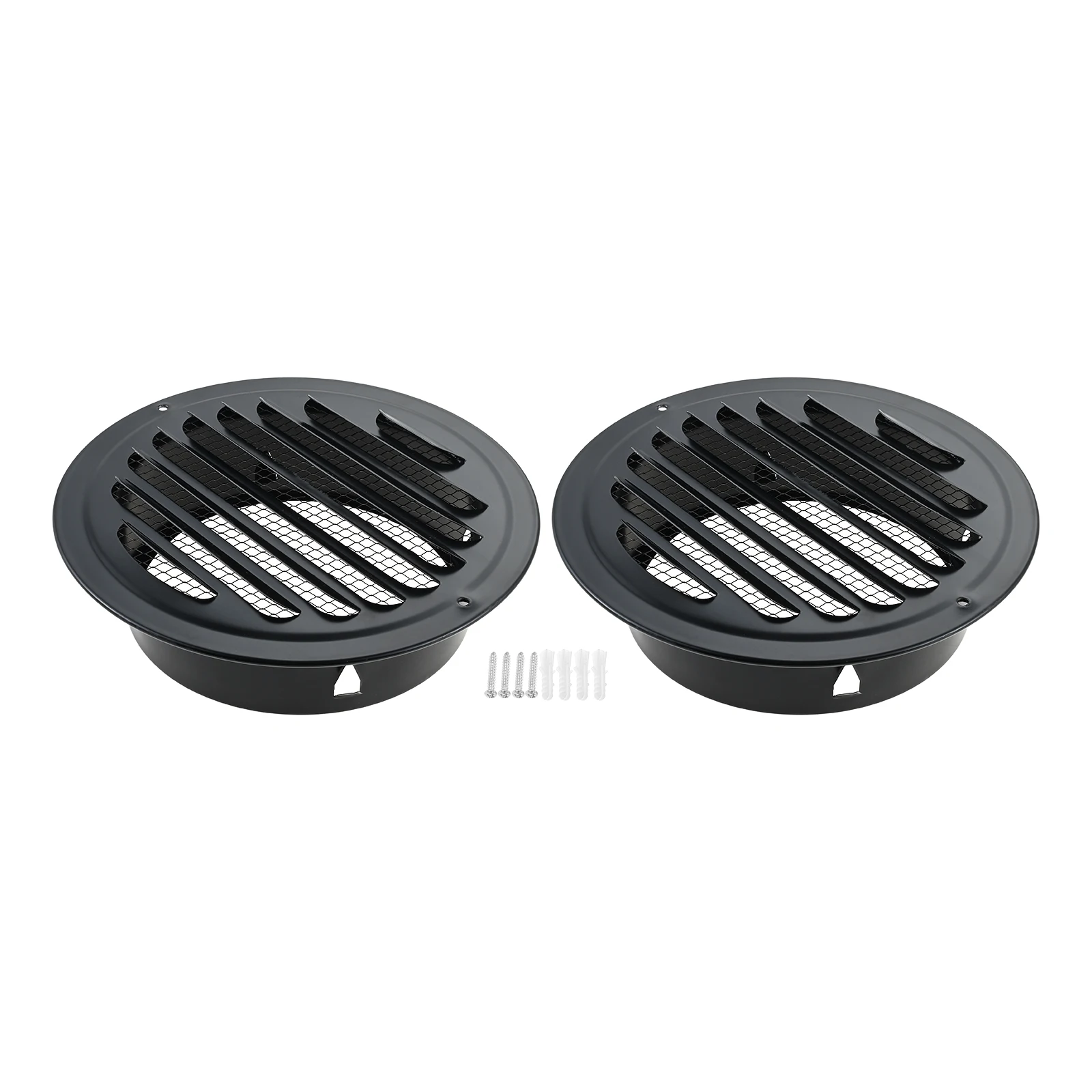 2 pezzi argento/bianco coperture per bocchetta dell'aria con viti ancore di espansione accessori adatti per camper da bagno, garage, capannoni, uffici