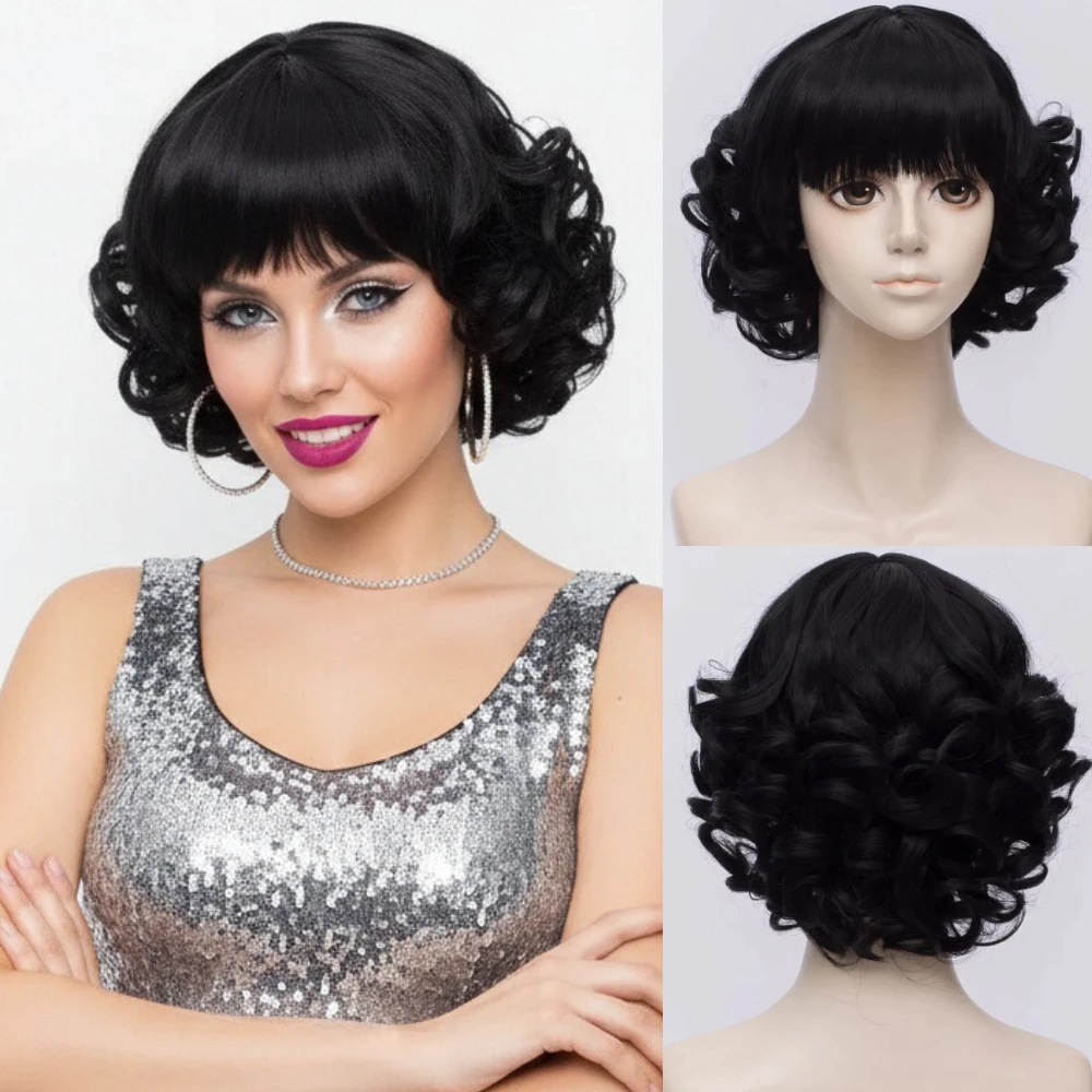 

GAKA Синтетический парик для матери Бобо для ролевых игр, парик для косплея на Хэллоуин, термостойкое волокно для повседневной вечеринки