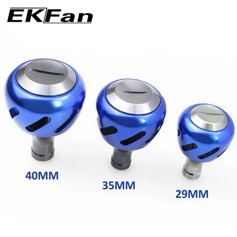 EKFan CNC Process Aluminum Alloy Fishing Reel Handle Knobs 30/35/40MM For Spinning Reels Fishing Tackle Accessory
