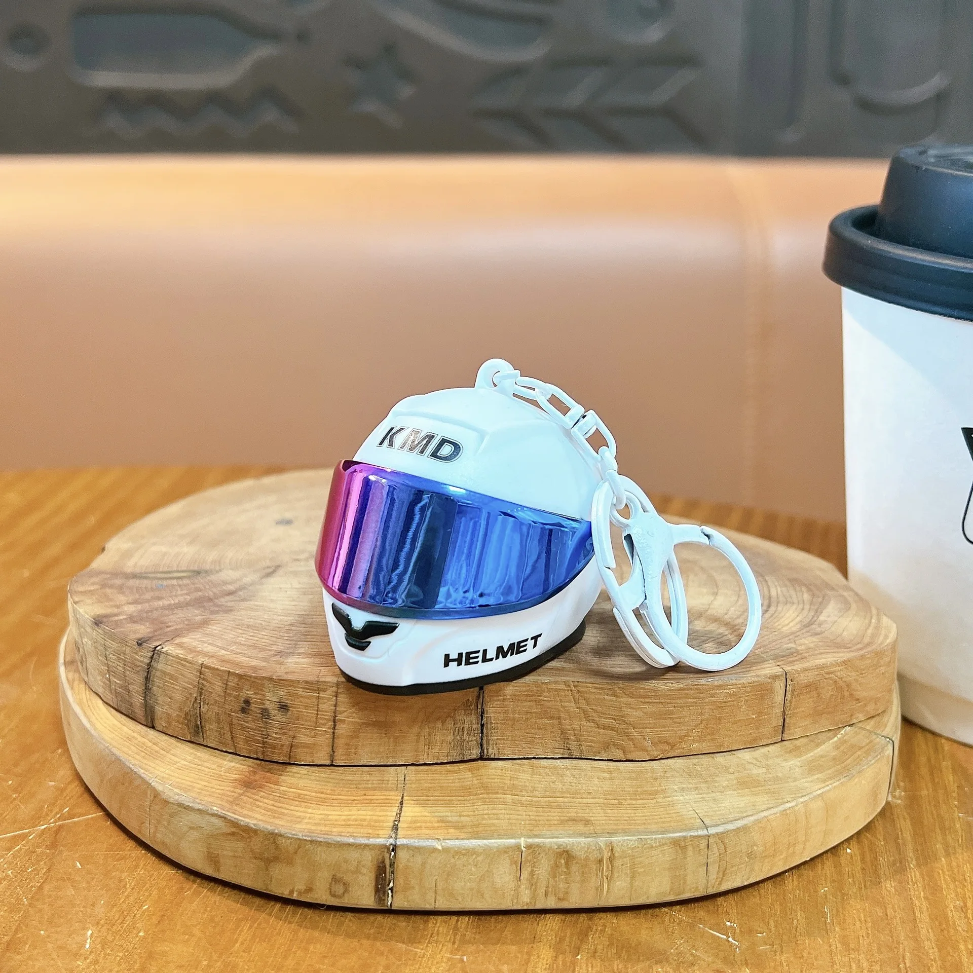 Cool and Trendy Motorcycle Helmet Keychain Creative Motorcycle Rider Pendant Bag - Packaging Decoration Gift For Small Items