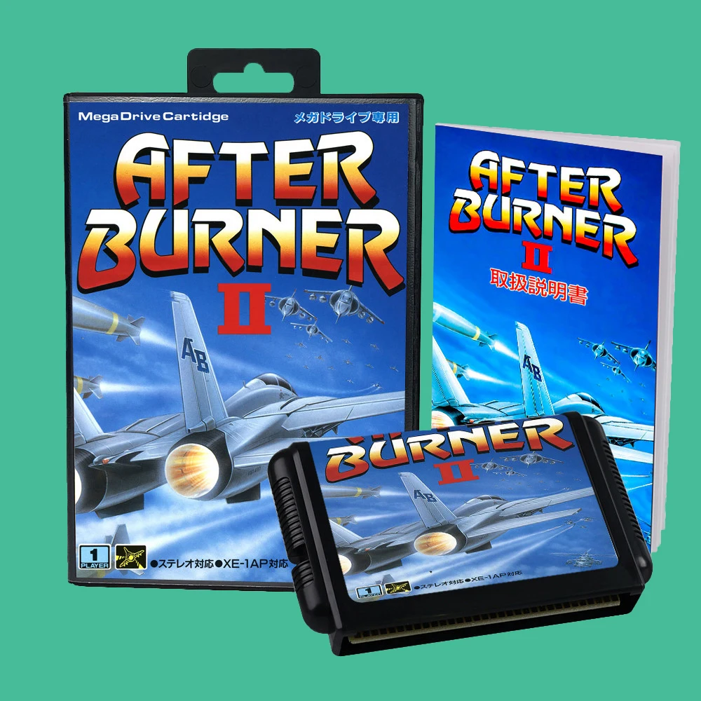 لعبة After Burner II USA/EUR/JAP لوحدات التحكم SEGA Mega Drive Genesis 16 بت دليل صندوق خرطوشة الألعاب #1