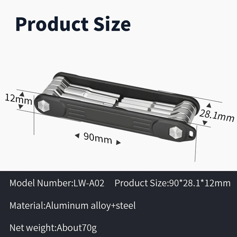 Compact 10-In-1 Foldable Wrench Set For Home Repair & Photography Equipment Assembly