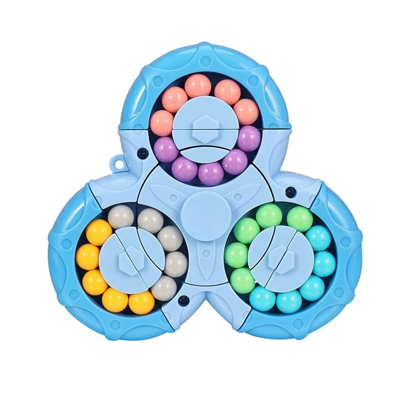 三角形回転マジックビーンパズルおもちゃ IQテスト頭の体操楽しい教育用子供男の子女の子ストレス解消ギフト