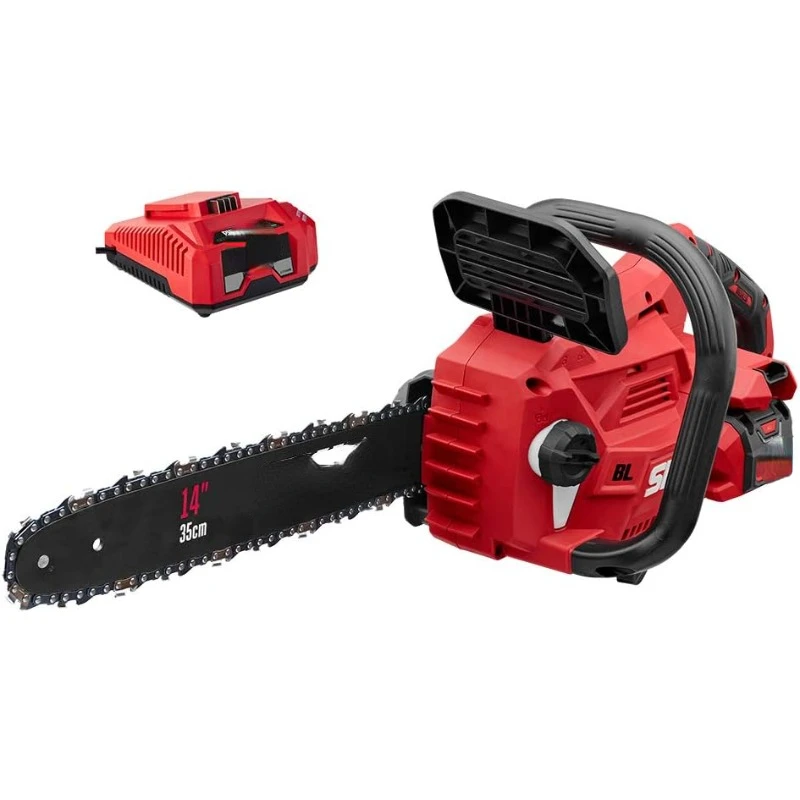 

40 Brushless 40V 14” Lightweight Chainsaw Kit with Tool-free Chain Tension & Auto Lubrication, Includes 2.5Ah Battery and Auto