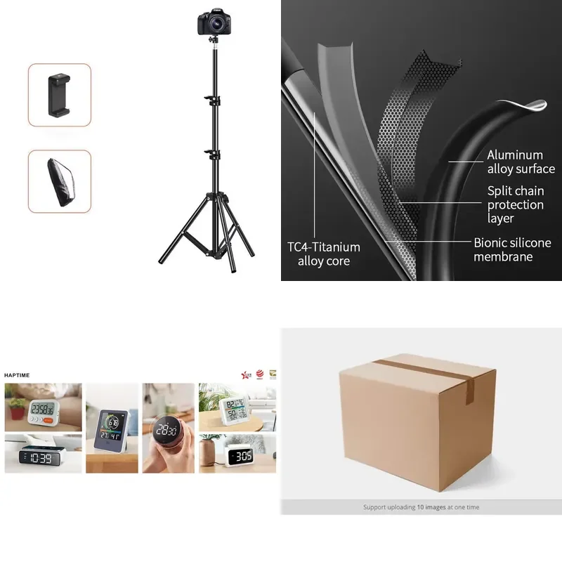 Digital Camera Tripod Folding Portable Monopod Professional Tripod 360 Degree Rotation With Phone Holder Carrying Case