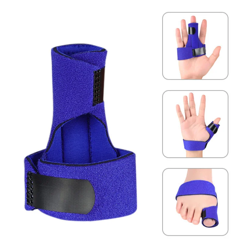 

2Pcs Aluminium Splint Protection Brace Corrector Support Fixed Bandage Finger Strap Foot Care Pedicure Toe Separator Pain Relief